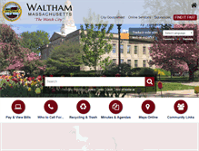 Tablet Screenshot of city.waltham.ma.us